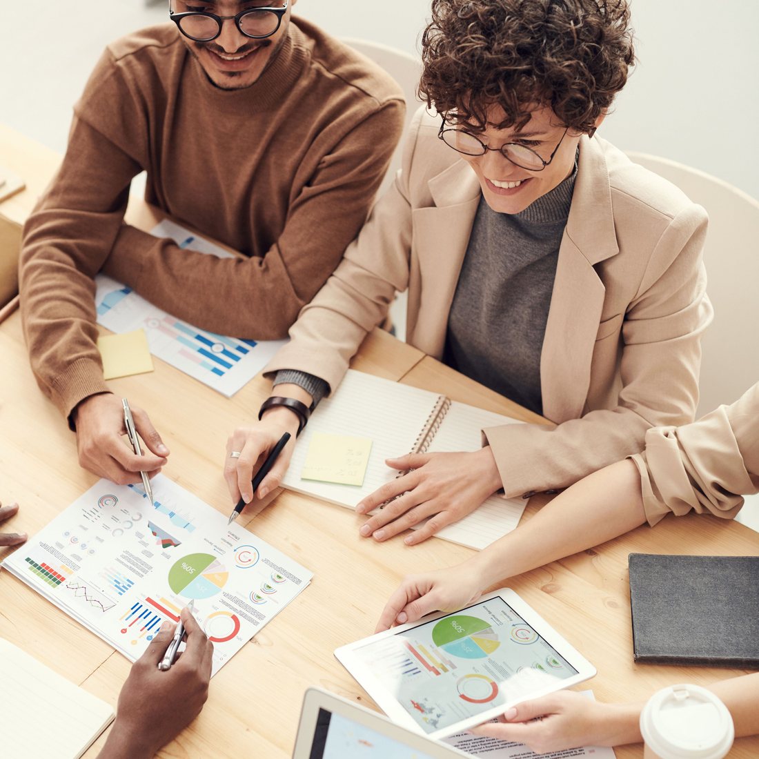 A team working together
